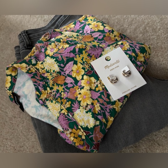 INC International Concepts Long Sleeve Floral Blouse - Picture 9 of 9